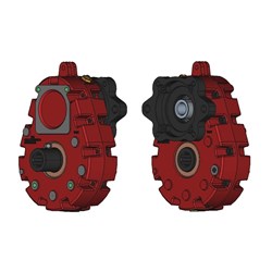 T33 PTO Drive 2.04:1 Ratio 21T 1 3/8" 16/32 Female Input SAE C Mount 14T 1 1/4" 12/24