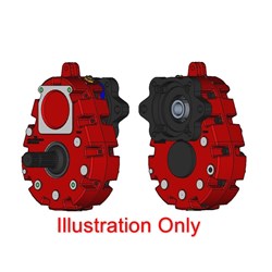 T33i PTO Drive 2.04:1 Ratio 21T 1 3/8" 16/32 Male Input SAE B Mount 13T 7/8" 16/32