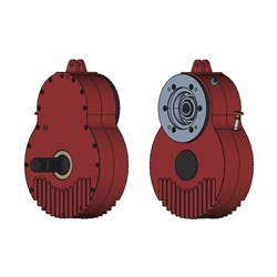 T55i PTO Drive 2.03:1 Ratio 20T 1 3/4" 12/24 Male Input SAE C Mount 14T 1 1/4" 12/24