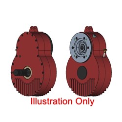 T55i PTO Drive 2.03:1 Ratio 21T 1 3/8" 16/32 Male Input SAE D Mount 13T 1 3/4" 8/16