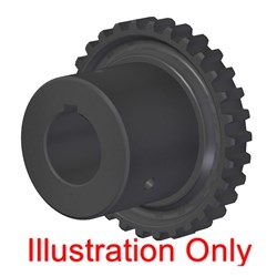 Flexible Coupling 127 Series 38mm bore 10mm Key Round Bore Hub