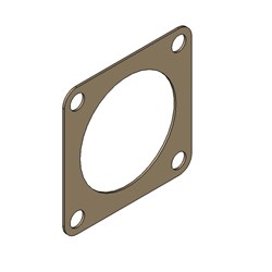 GASKET SAE D 4-BOLT compressed fibre material