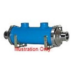 SHELL and TUBE WM150 Series Marine 1 Pass Shell 80 l/min Tube 170 l/min Straight Cap