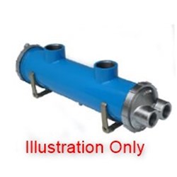 SHELL and TUBE WM400 Series Marine 1 Pass Shell 200 l/min Tube 170 l/min 90 Deg Cap