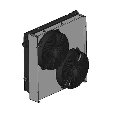 AIR COOLED Heat Exchanger VC VC7X 24V DC Twin fans With Bypass 50-60c 4Bar